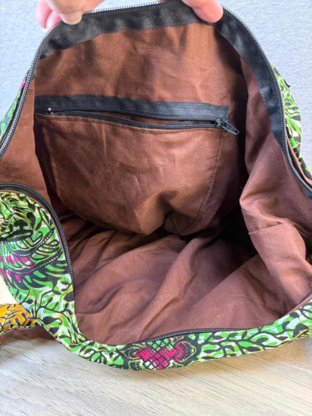 NEW Musana Women's Project Multi Colored Multi Patterned Cotton Hobo Bag Uganda